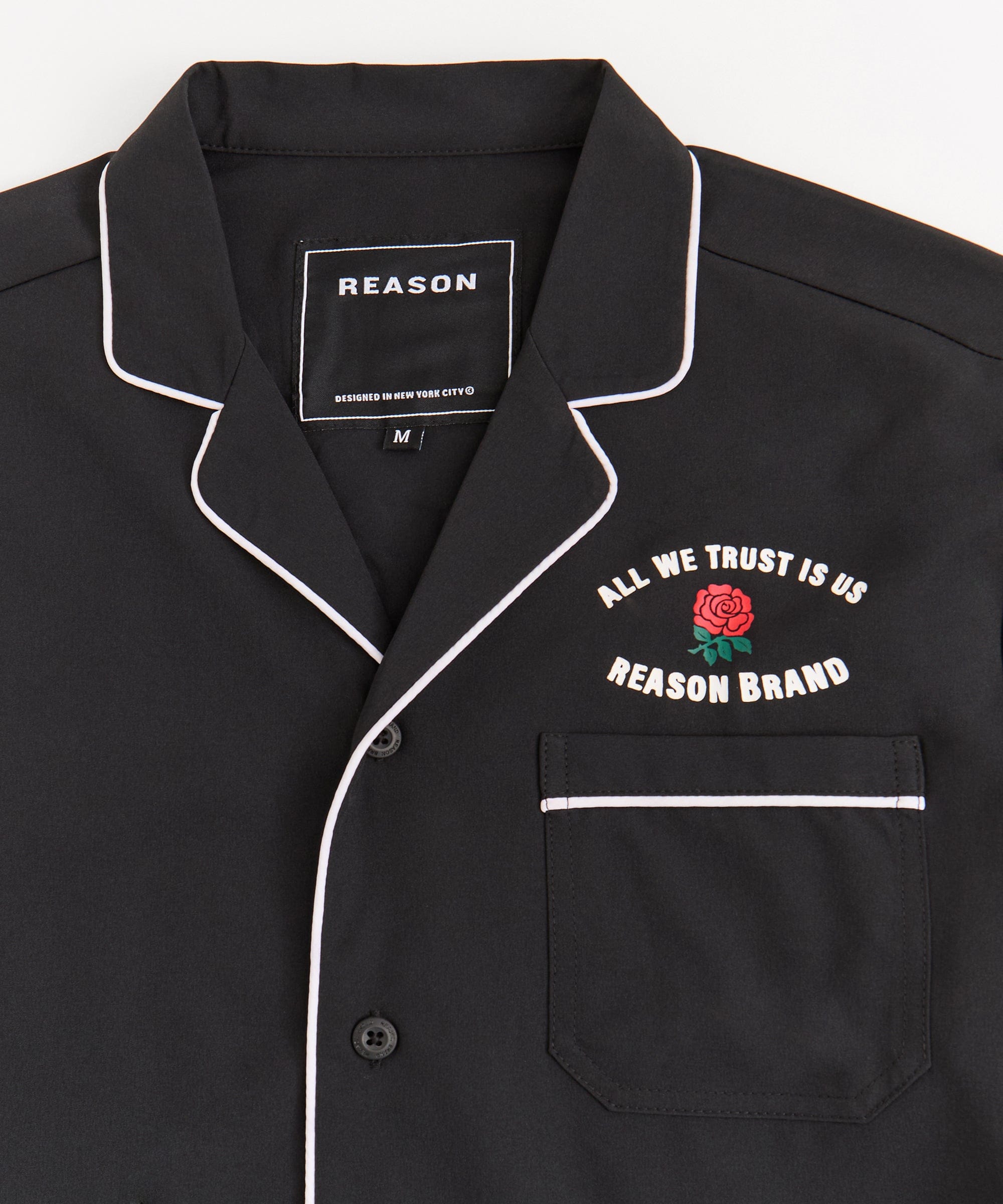 All We Trust Long Sleeve Woven Shirt - Black