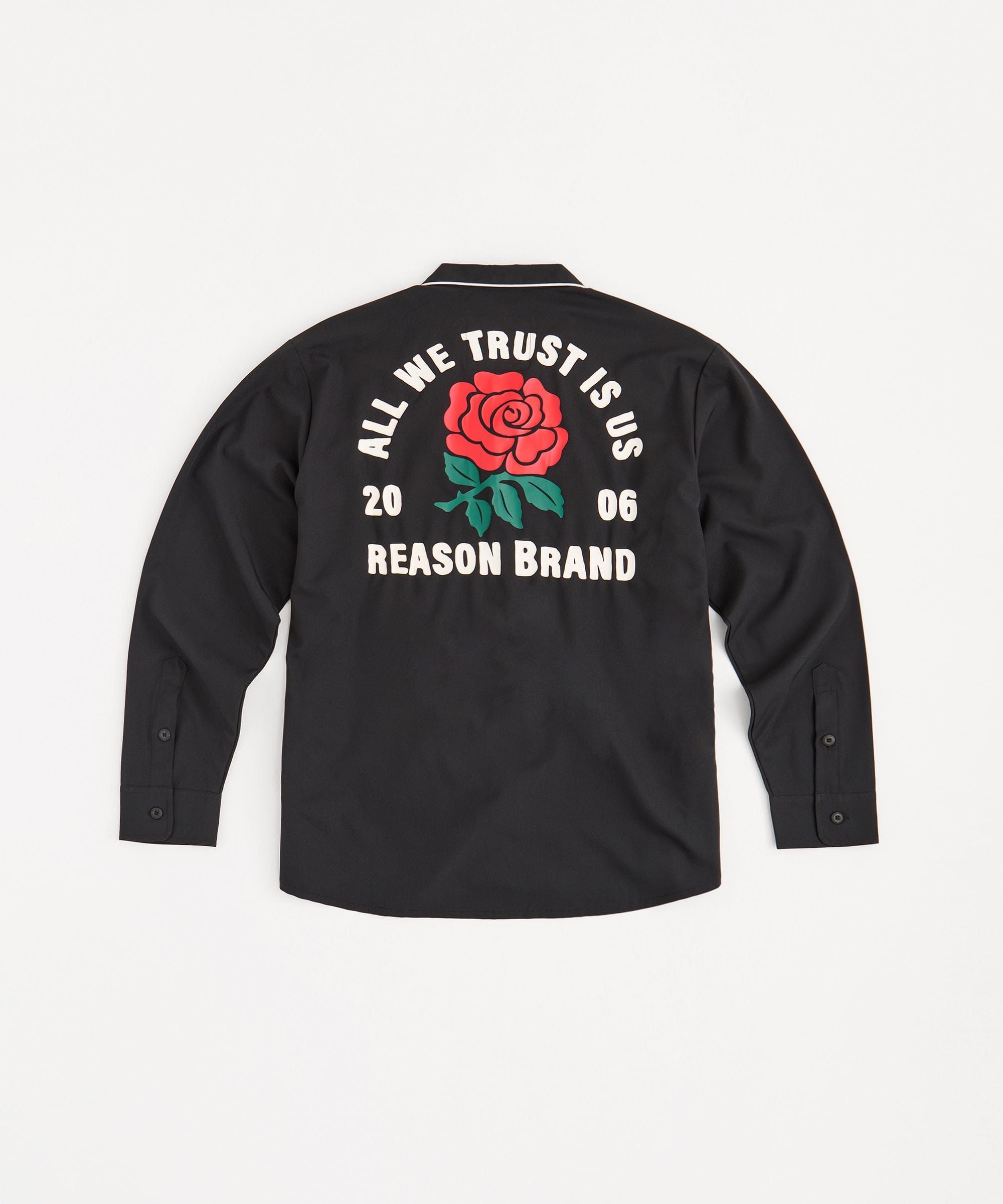 All We Trust Long Sleeve Woven Shirt - Black