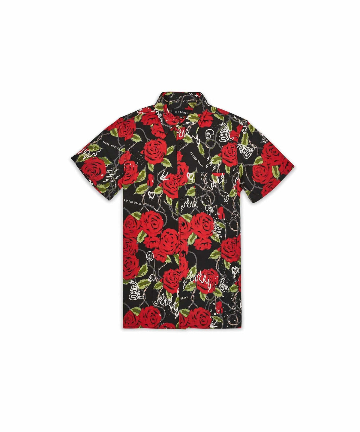 Plus Size Harper Rose Allover Print Short Sleeve Shirt