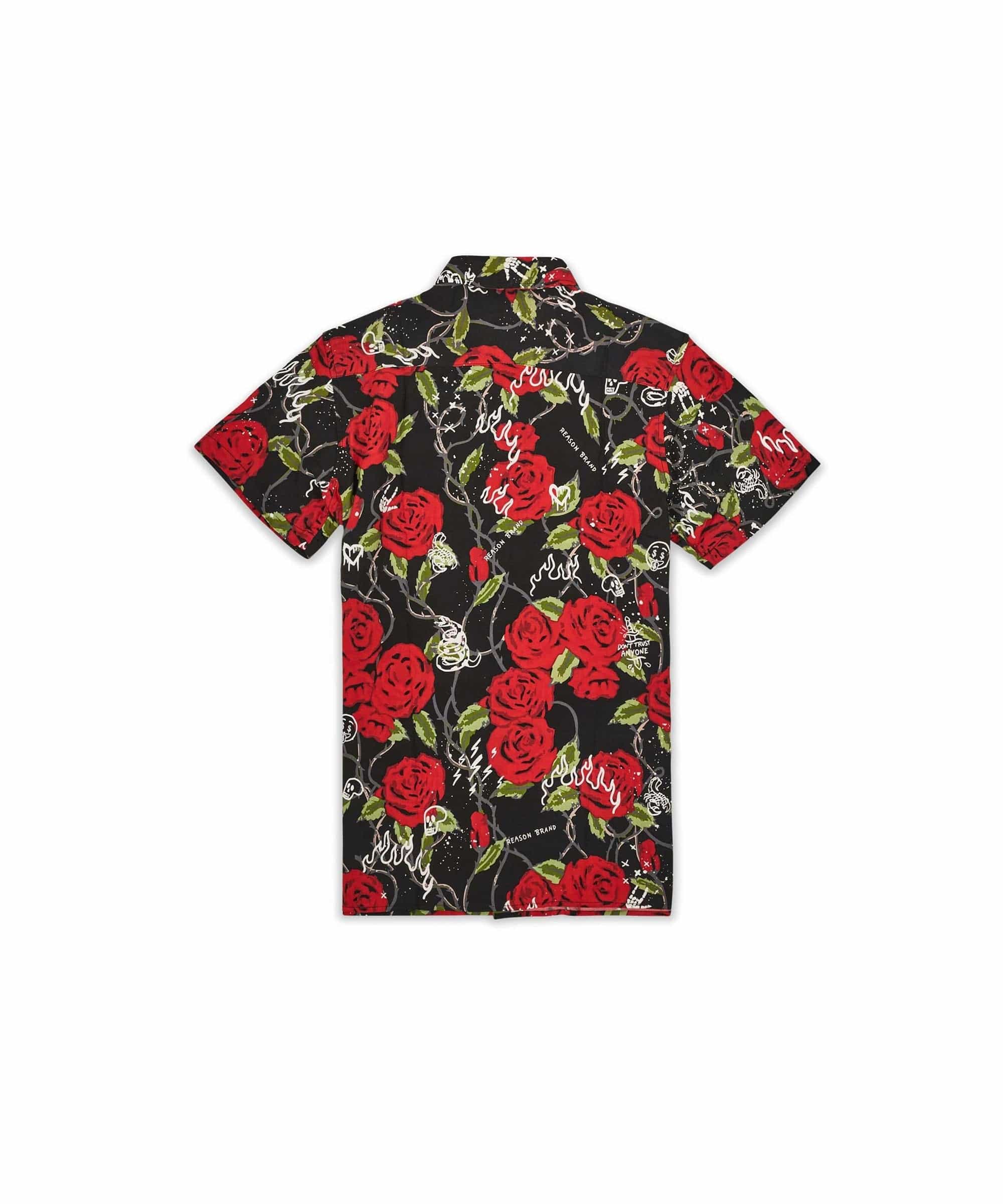 Plus Size Harper Rose Allover Print Short Sleeve Shirt