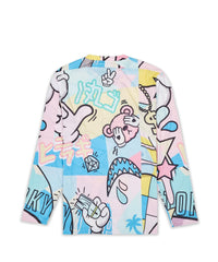 Cartoon Allover Print Long Sleeve Tee