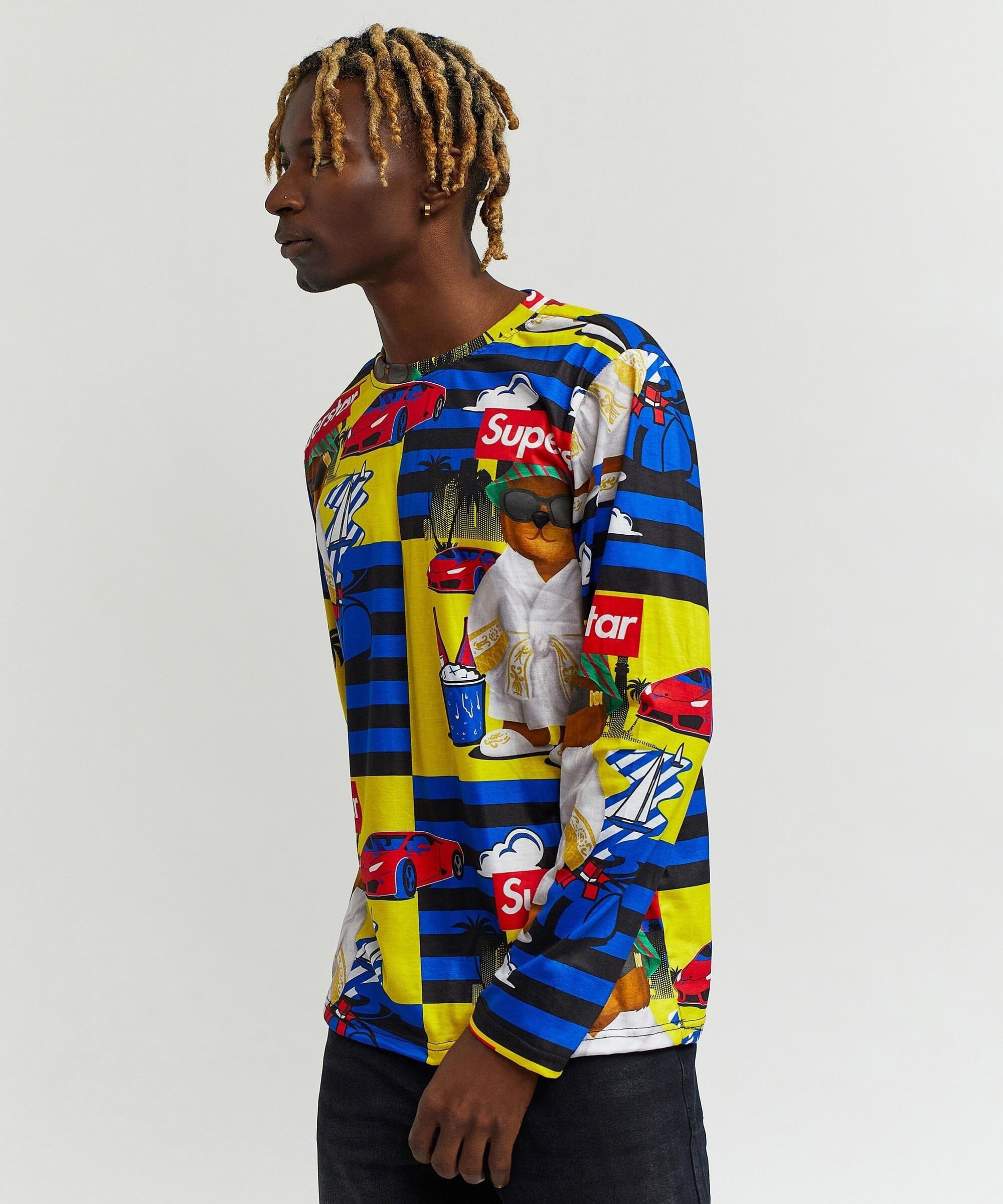 Superstar Allover Print Long Sleeve Tee
