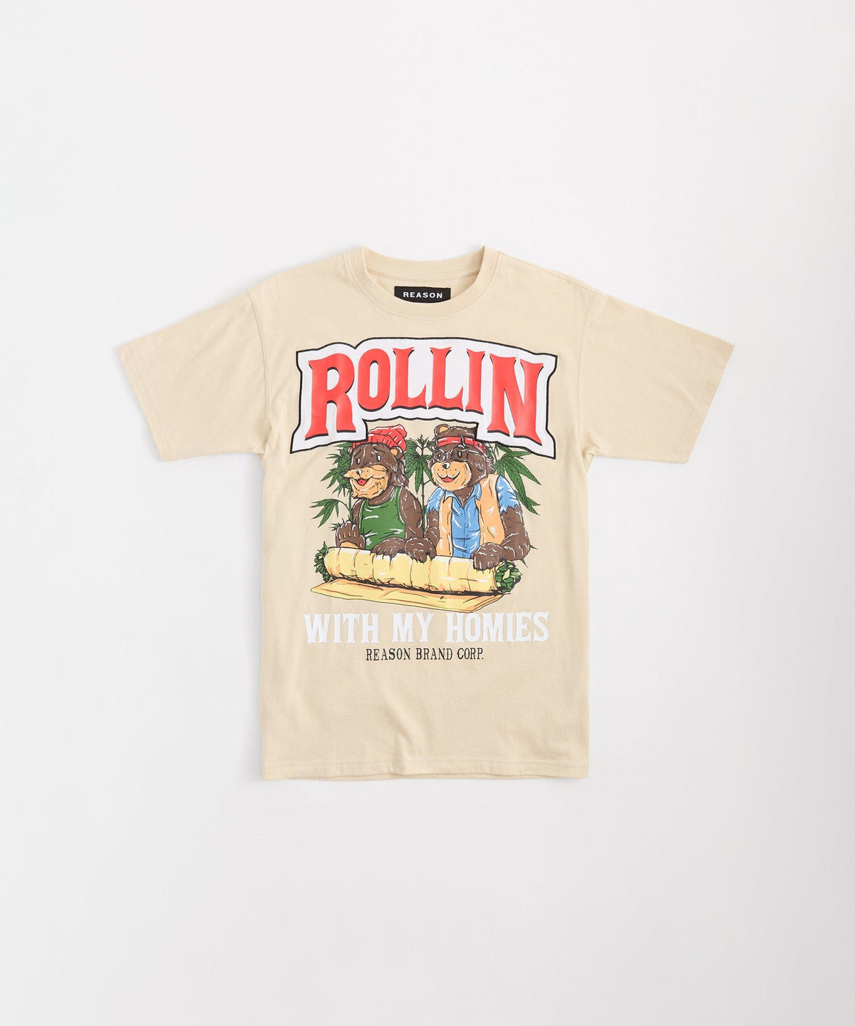 Plus Size Cheech & Chong Keep Rollin On Short Sleeve Tee - Khaki