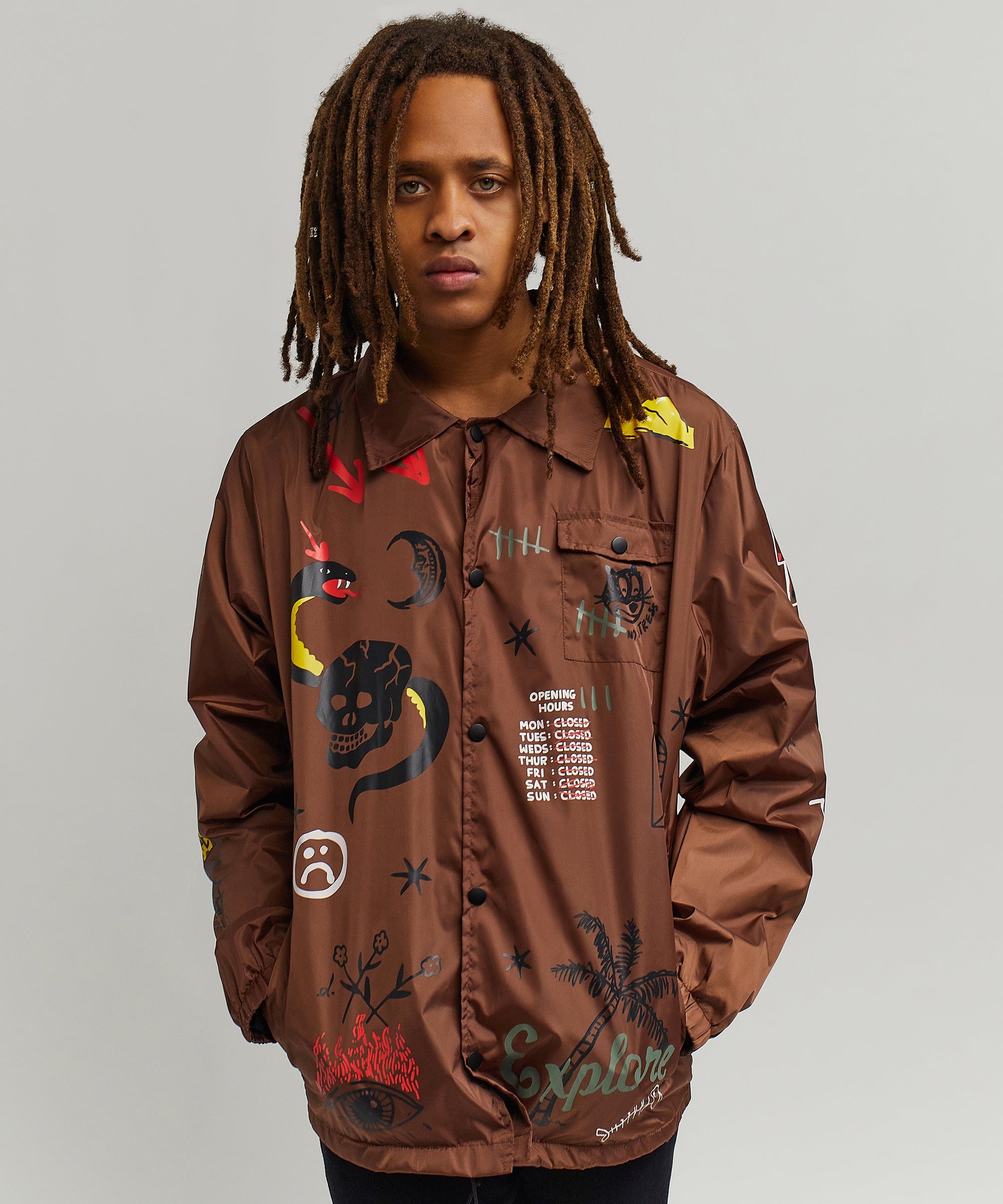 Gritty Coaches Jacket - Brown