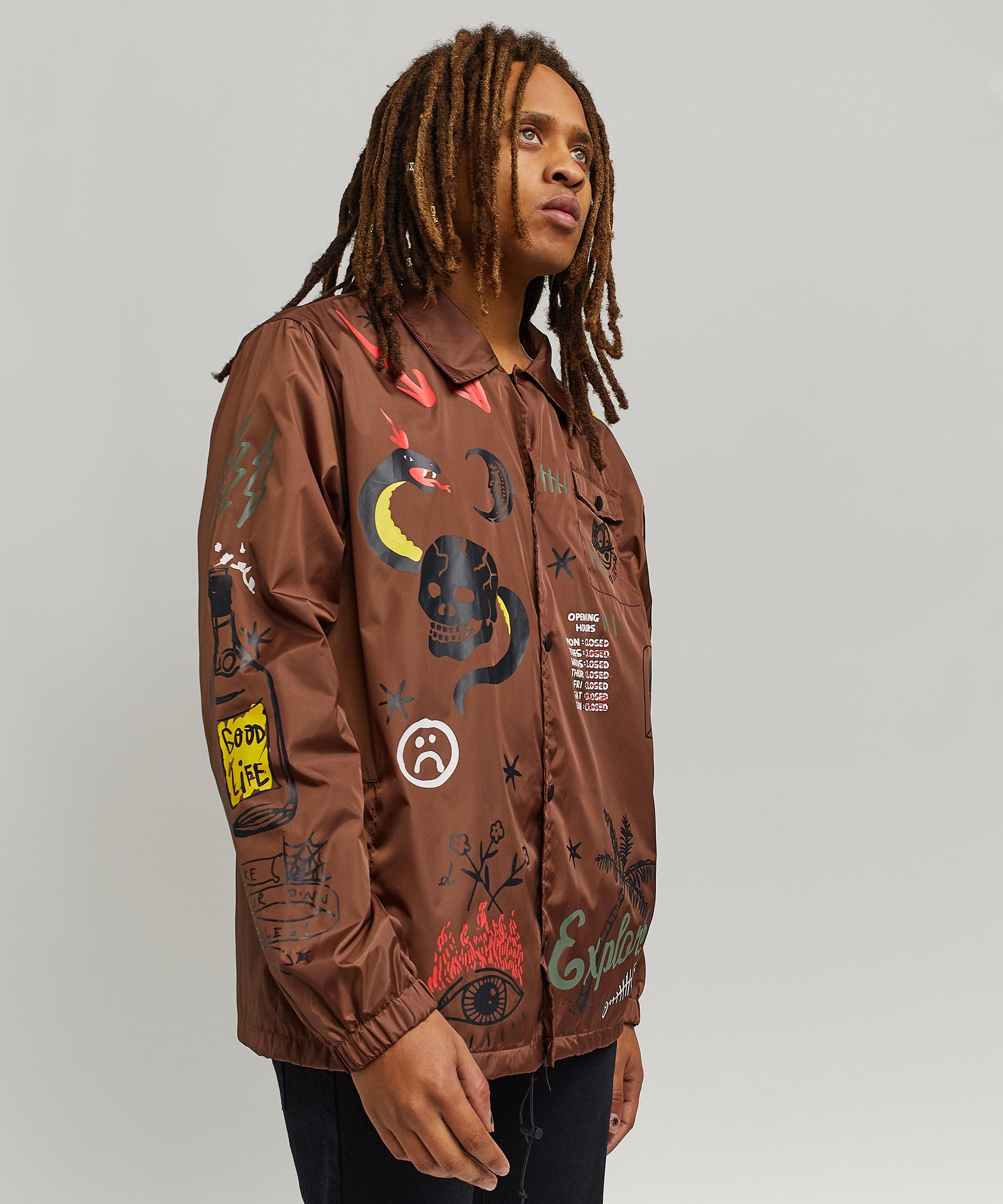 Gritty Coaches Jacket - Brown