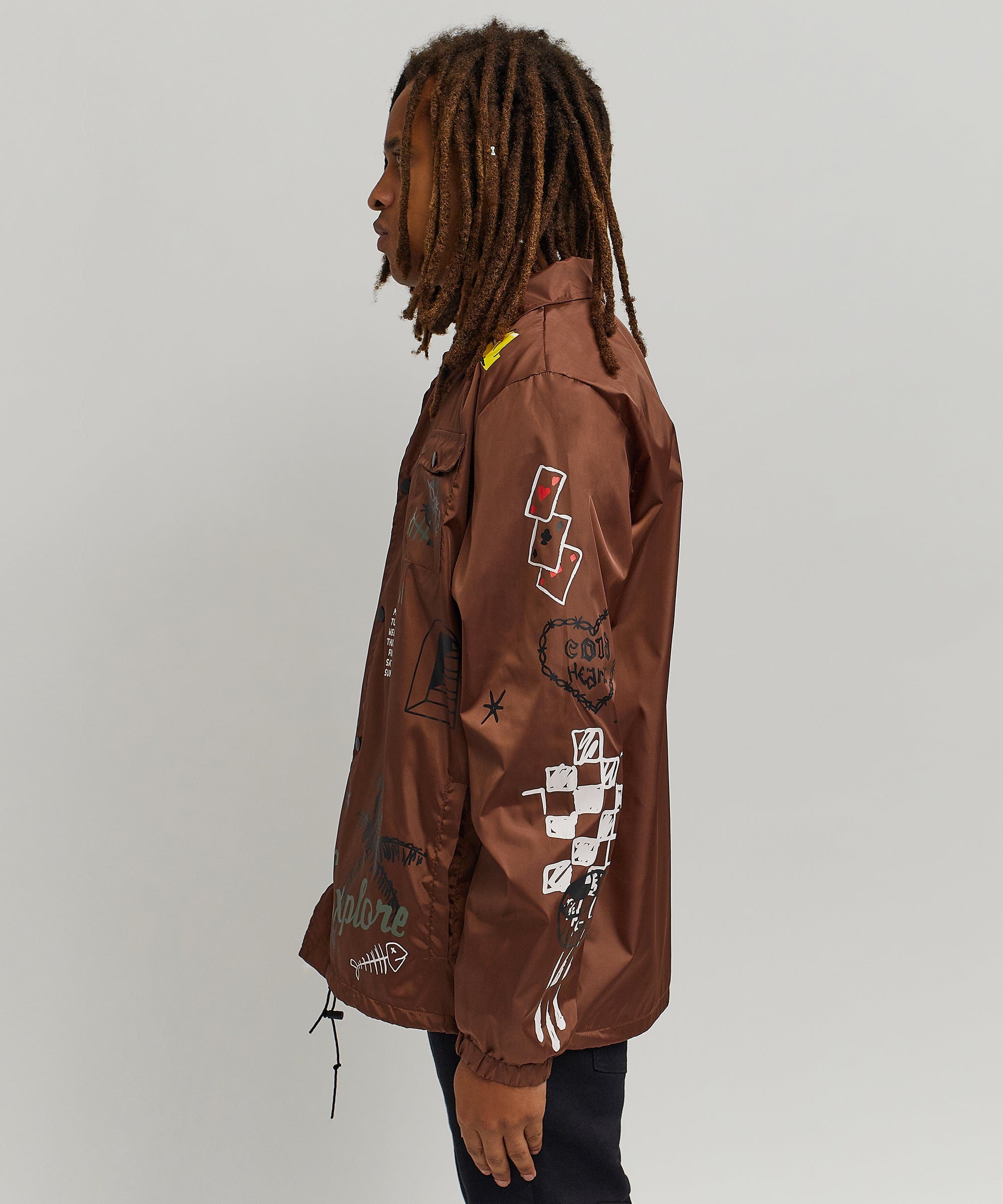 Gritty Coaches Jacket - Brown