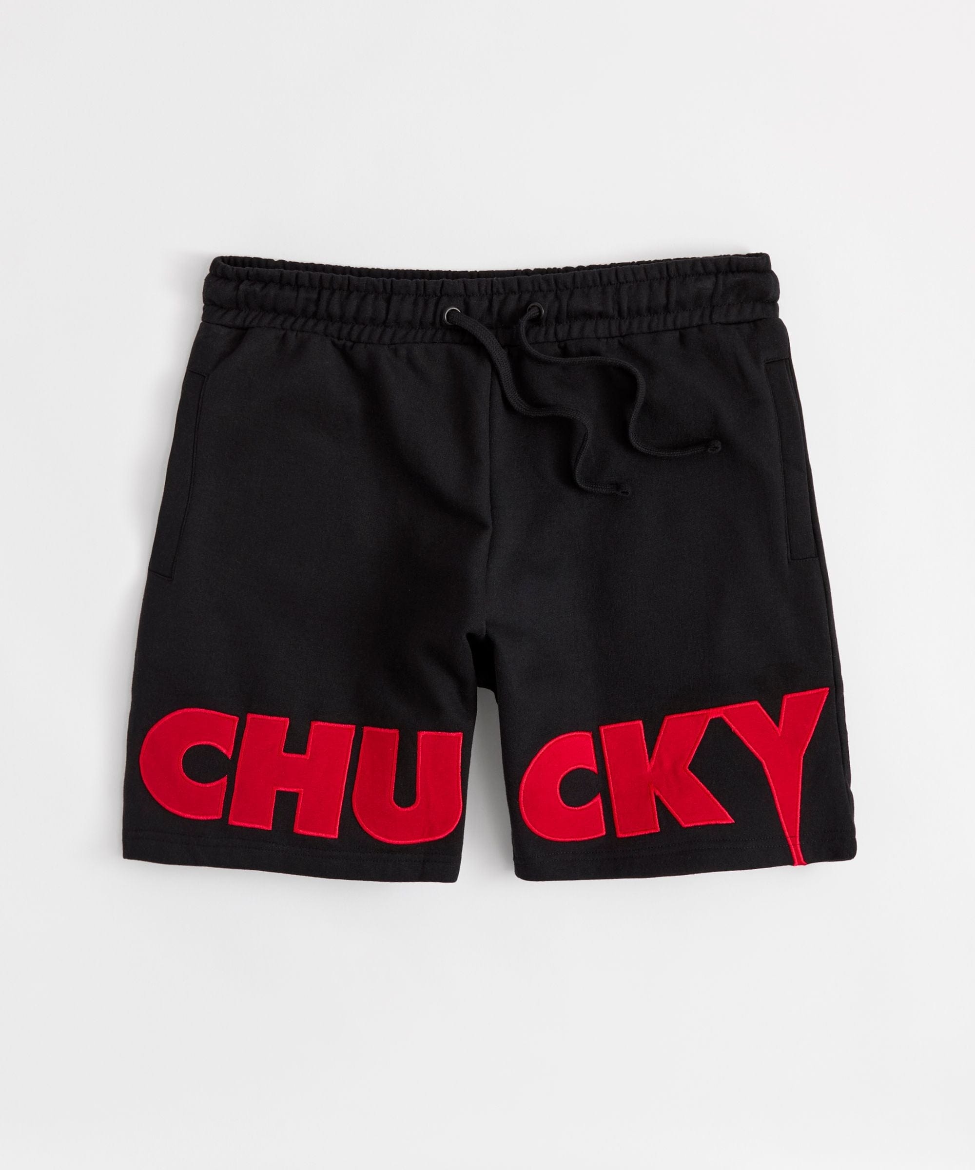 Chucky Fleece Embroidered Short - Black