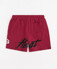 Plus Size Hellcat Fleece Shorts - Burgundy