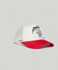 Dodge Demon Embroidery Trucker Hat - White