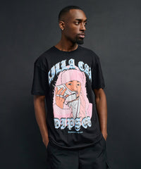 Cam Front Print Short Sleeve Tee - Black