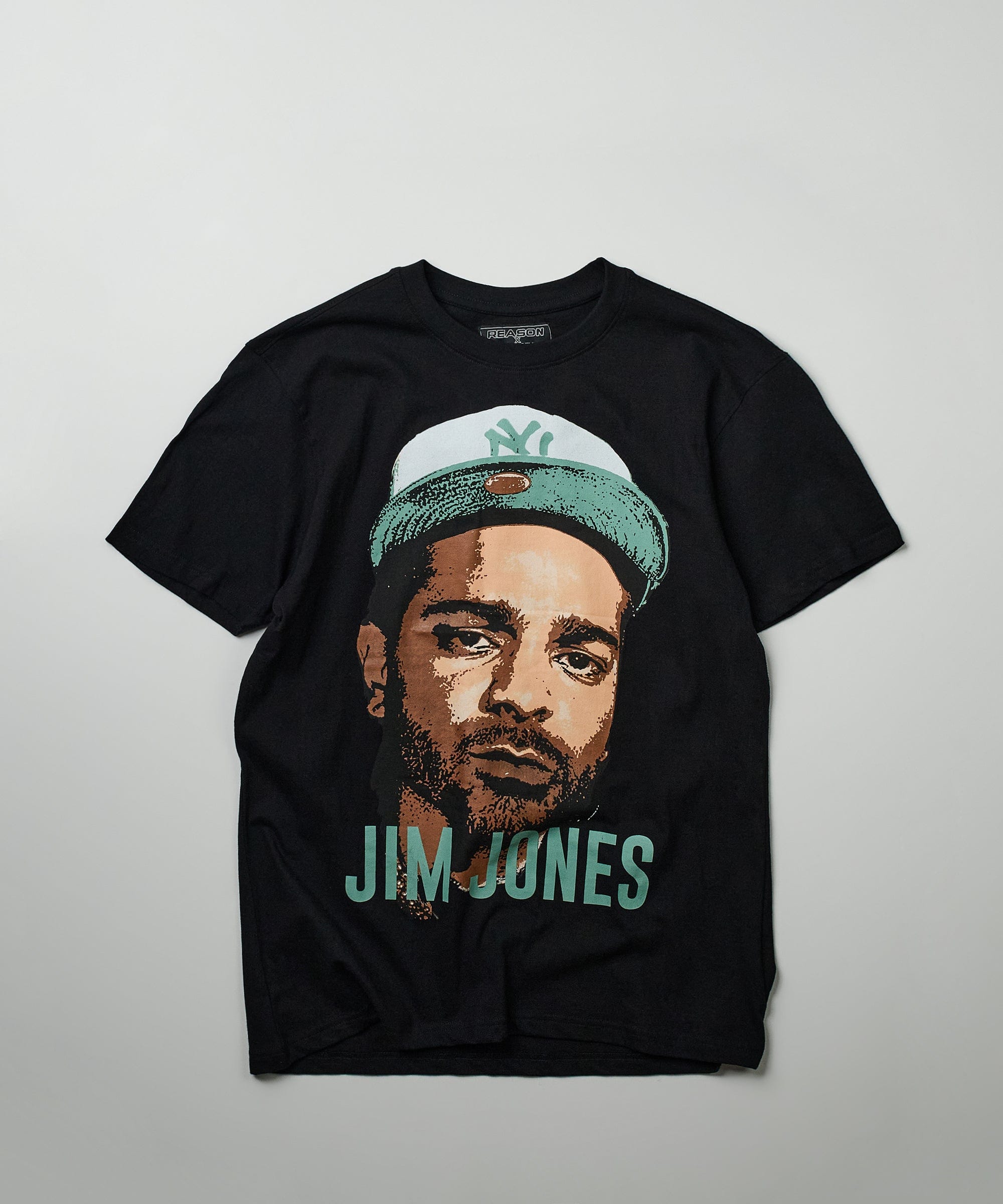 Front And Back Print Short Sleeve Tee - Black