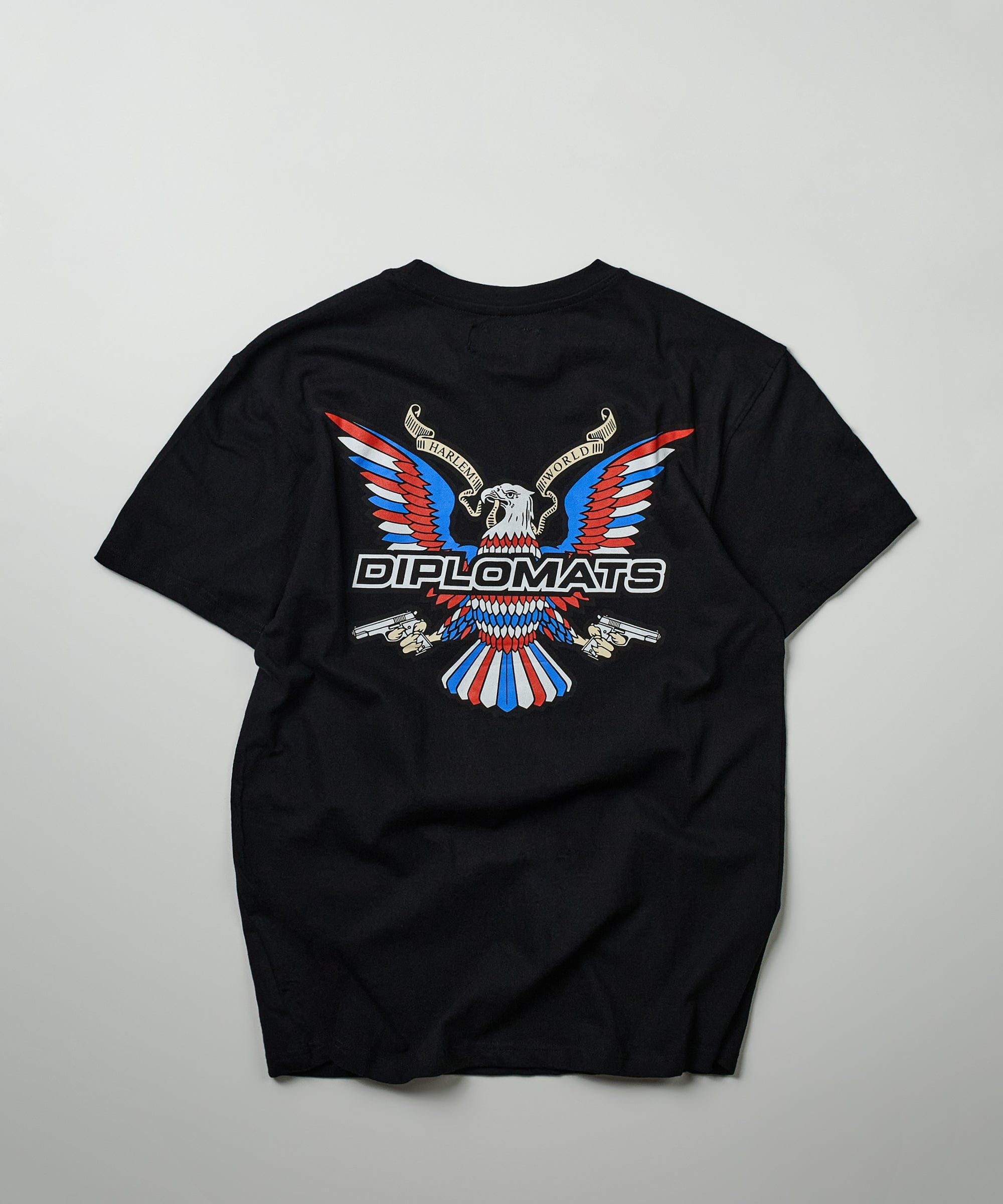 Front And Back Print Short Sleeve Tee - Black