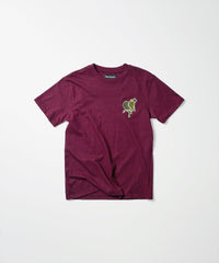 Heartless Embroidered Short Sleeve Tee - Burgundy