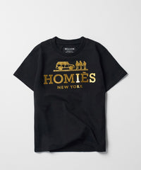 Kids Mini Homies Foil Short Sleeve Tee - Black