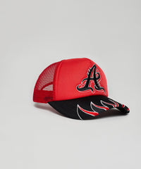 Atlanta Embroidery Trucker Hat - Red