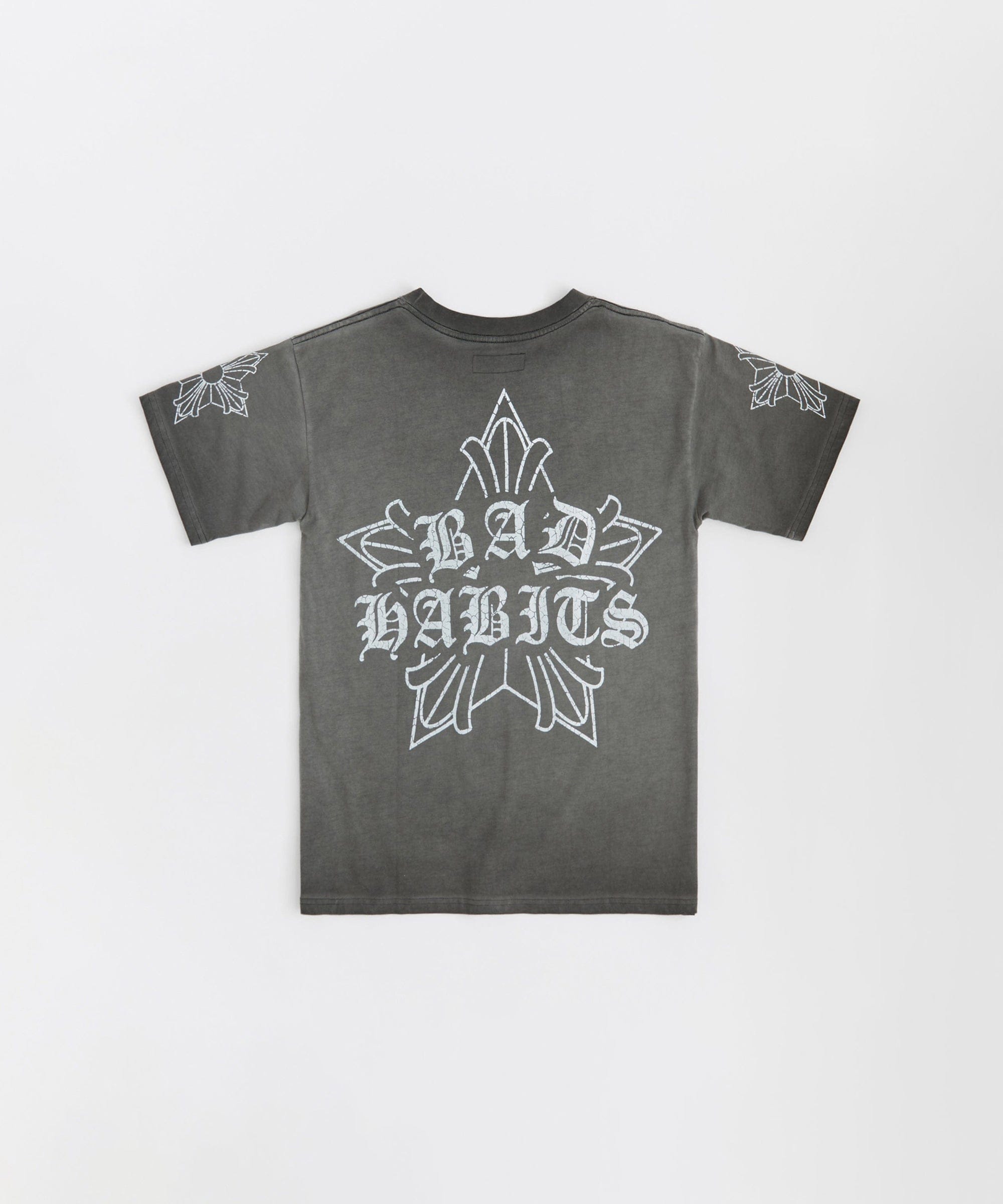 Bad Habits Short Sleeve Tee - Washed Black