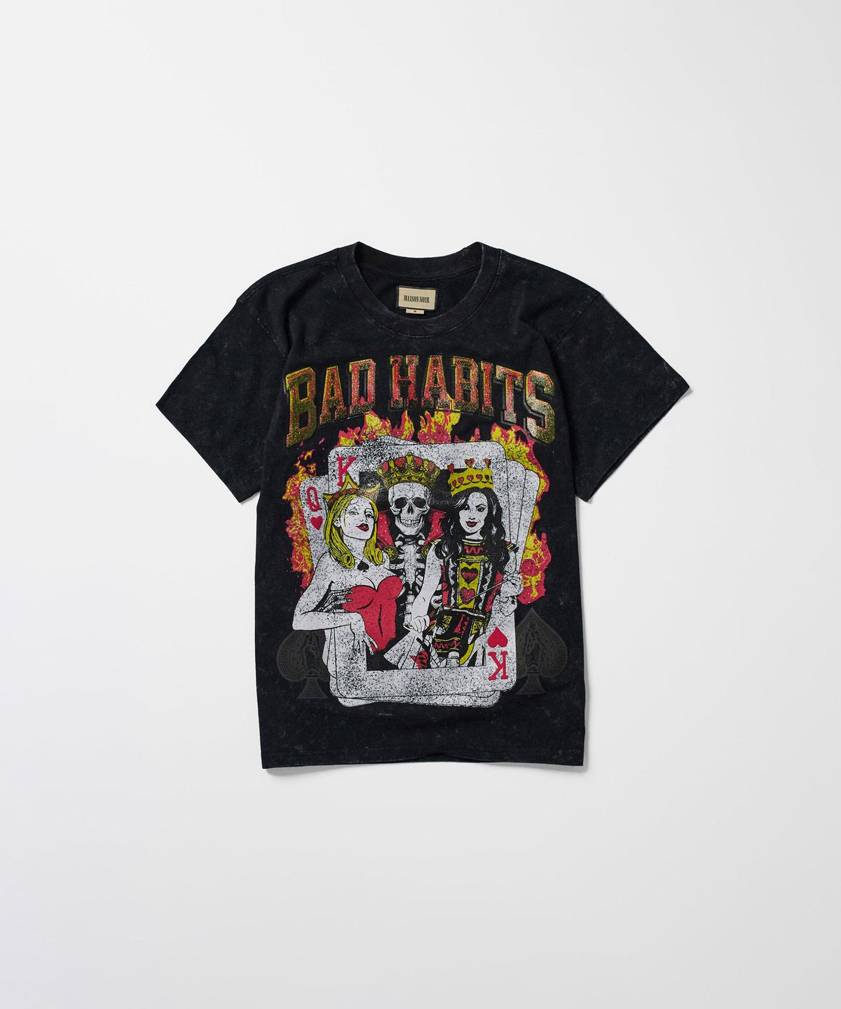 Bad Habits Washed Short Sleeve Tee - Black