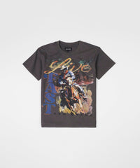 Live Fast Washed Short Sleeve Tee - Grey