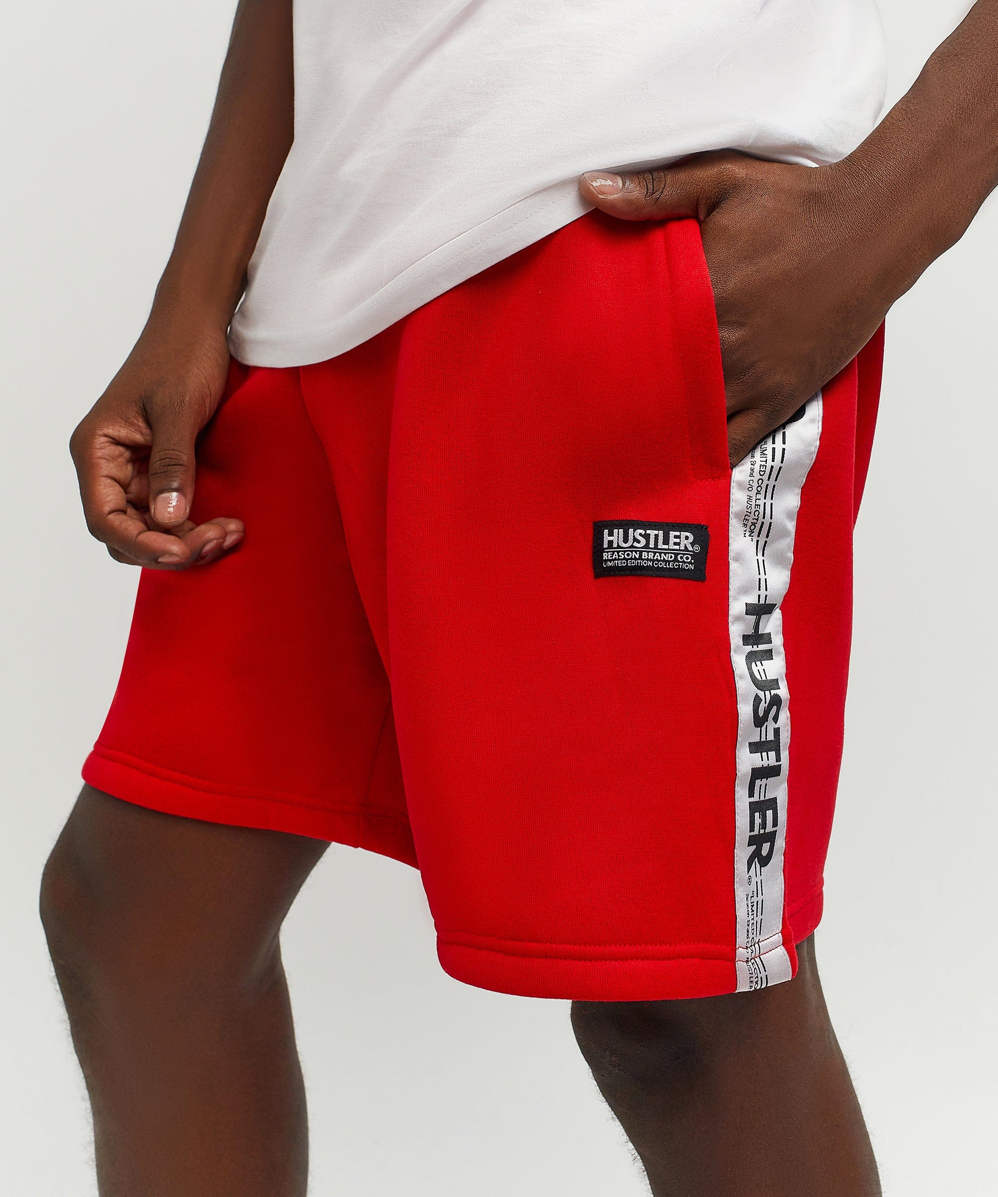 Hustler Side Taped Short - Red