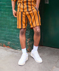 Textured Knit Short - Brown