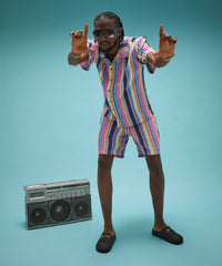 Textured Short Sleeve Button Down Shirt