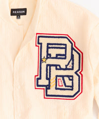 Coaches Reason Chenille Patched Jacket - Cream