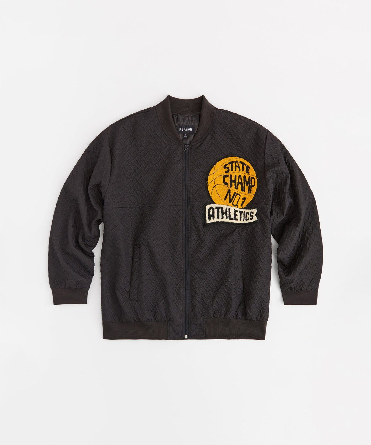 Coaches State Champ Chenille Patched Jacket - Black