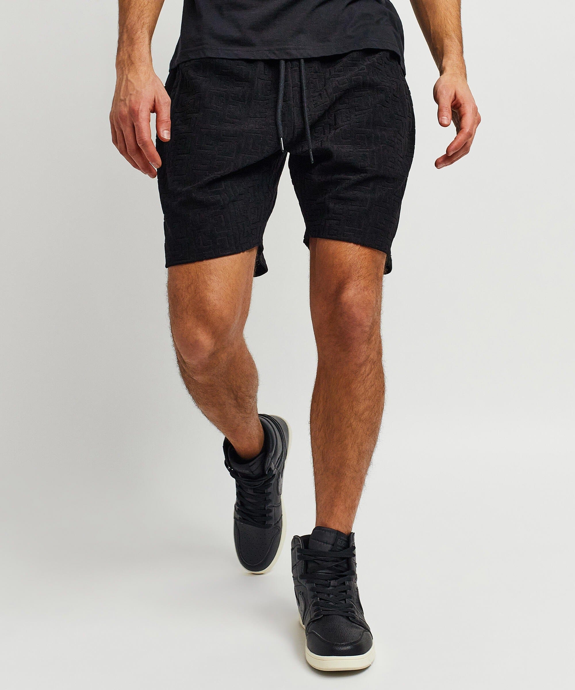 Greco Embossed Towel Set - Black