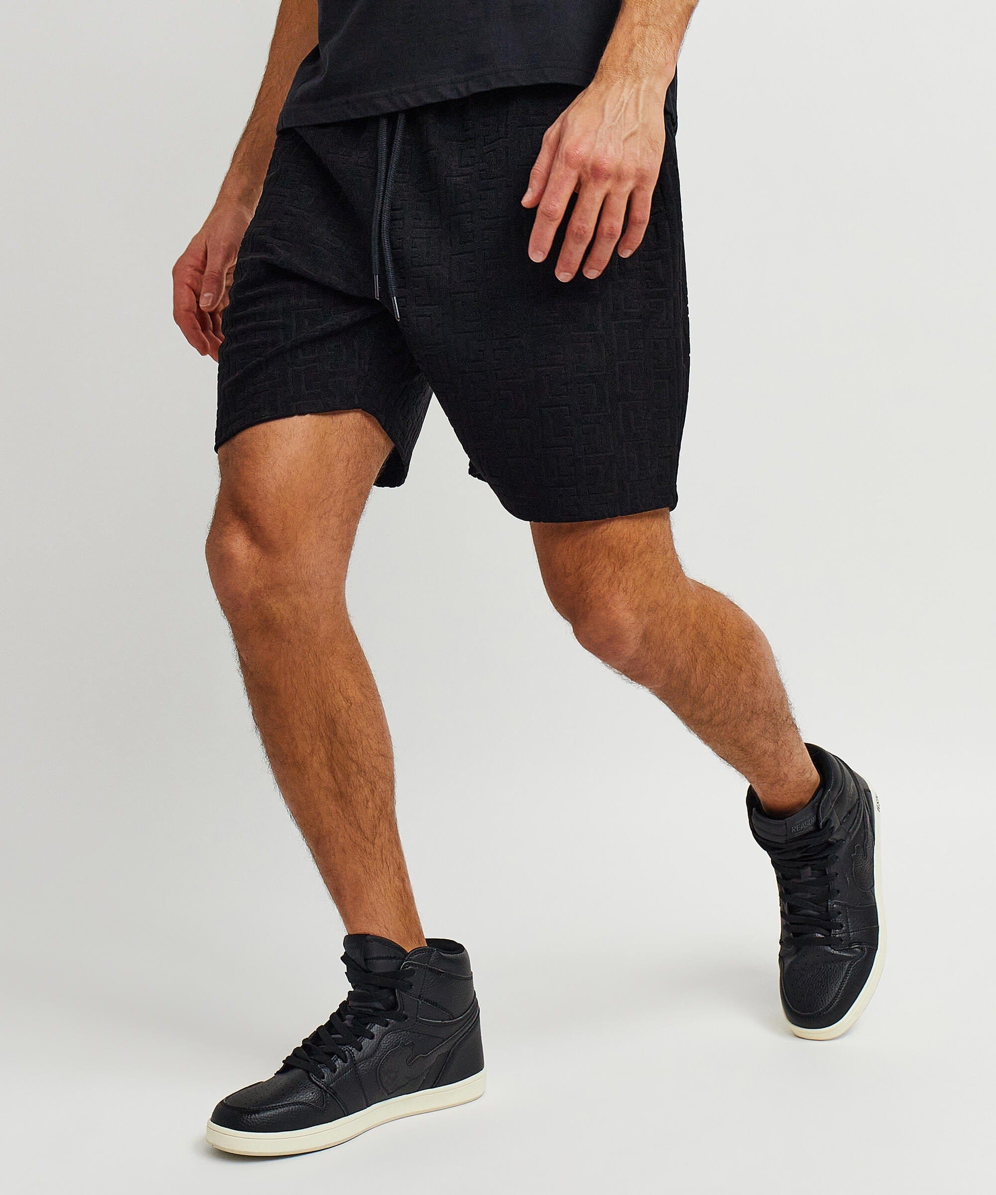 Greco Embossed Towel Set - Black