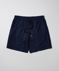 Jacquard Knit Textured Short - Navy