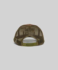 How High Embroidery Trucker Hat - Khaki