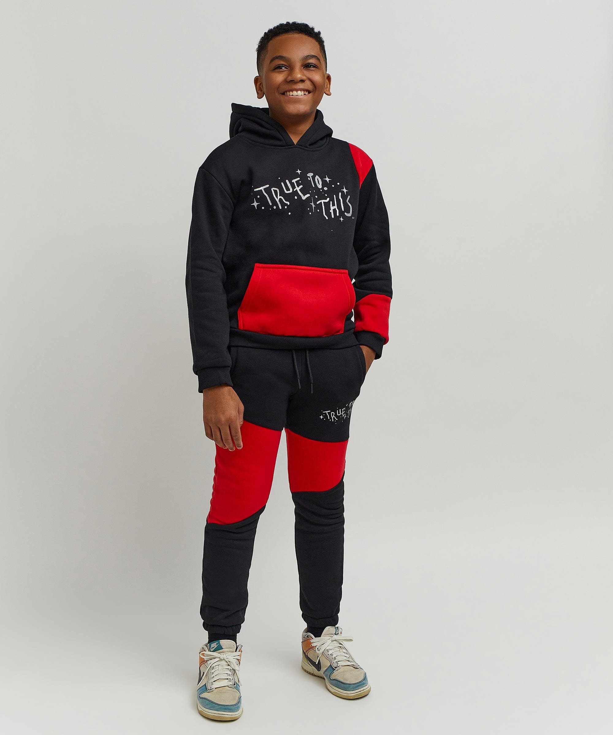 Kids True To This Back Print Hoodie