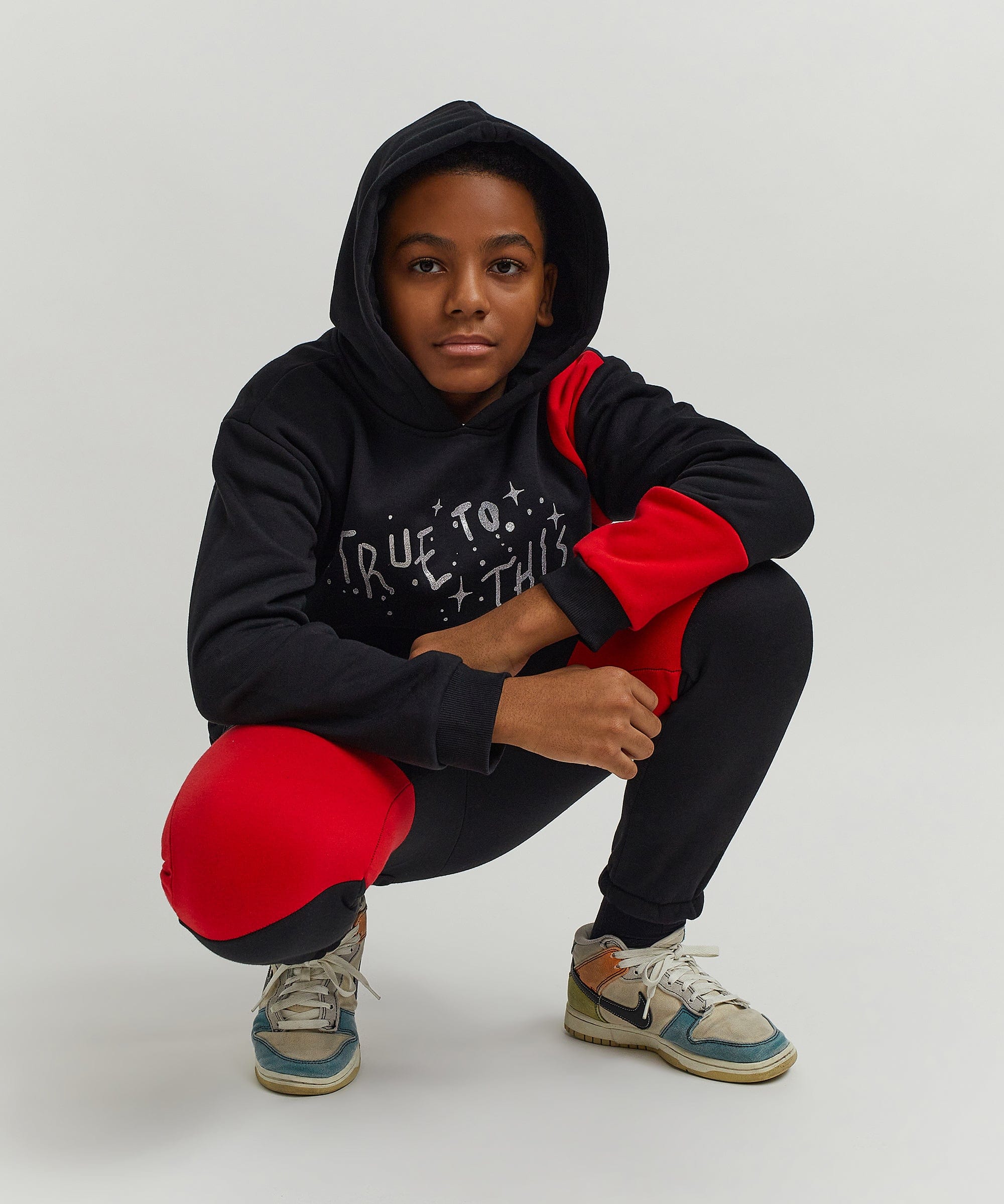 Kids True To This Back Print Hoodie