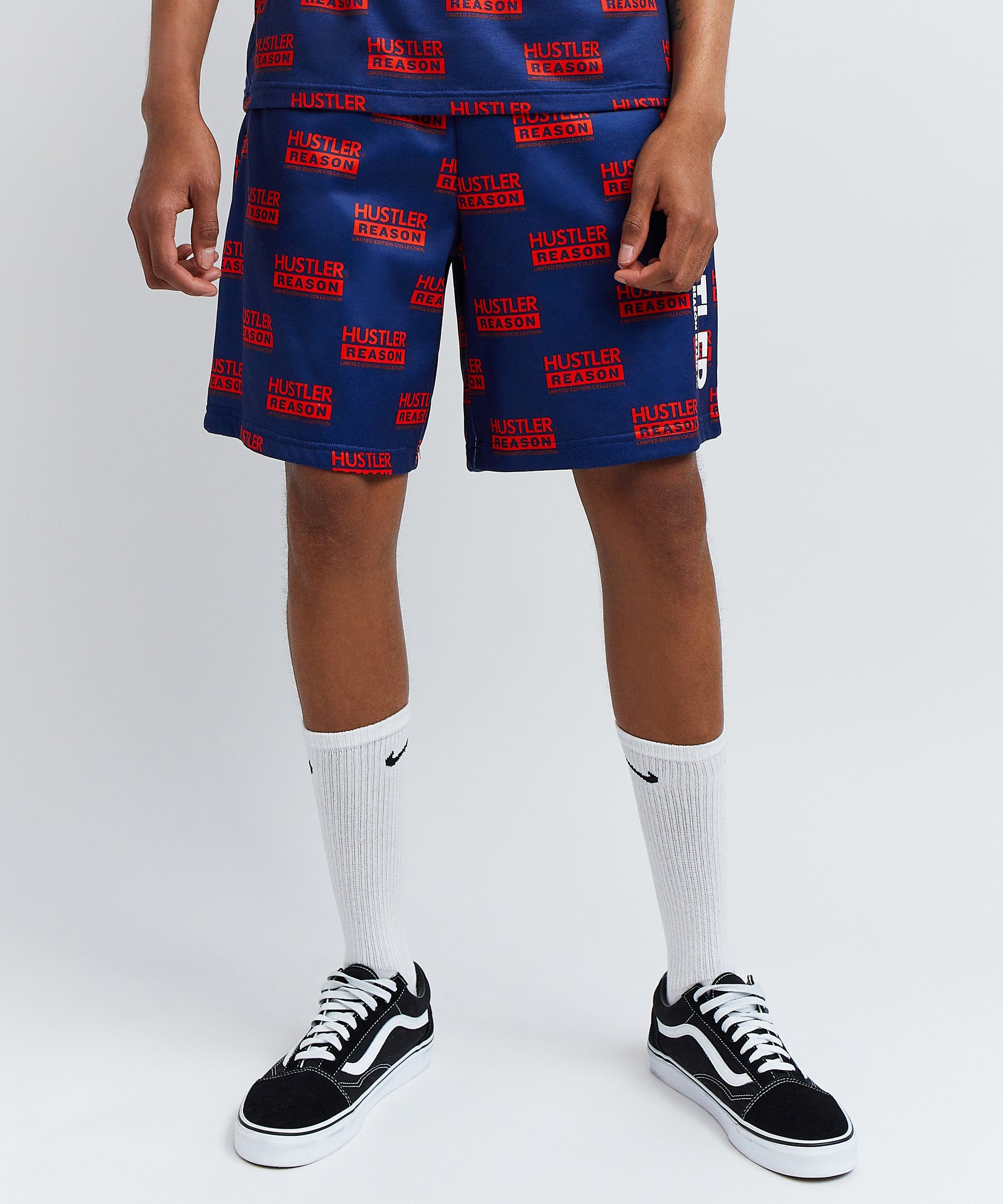 Hustler Logo Tee And Shorts Set