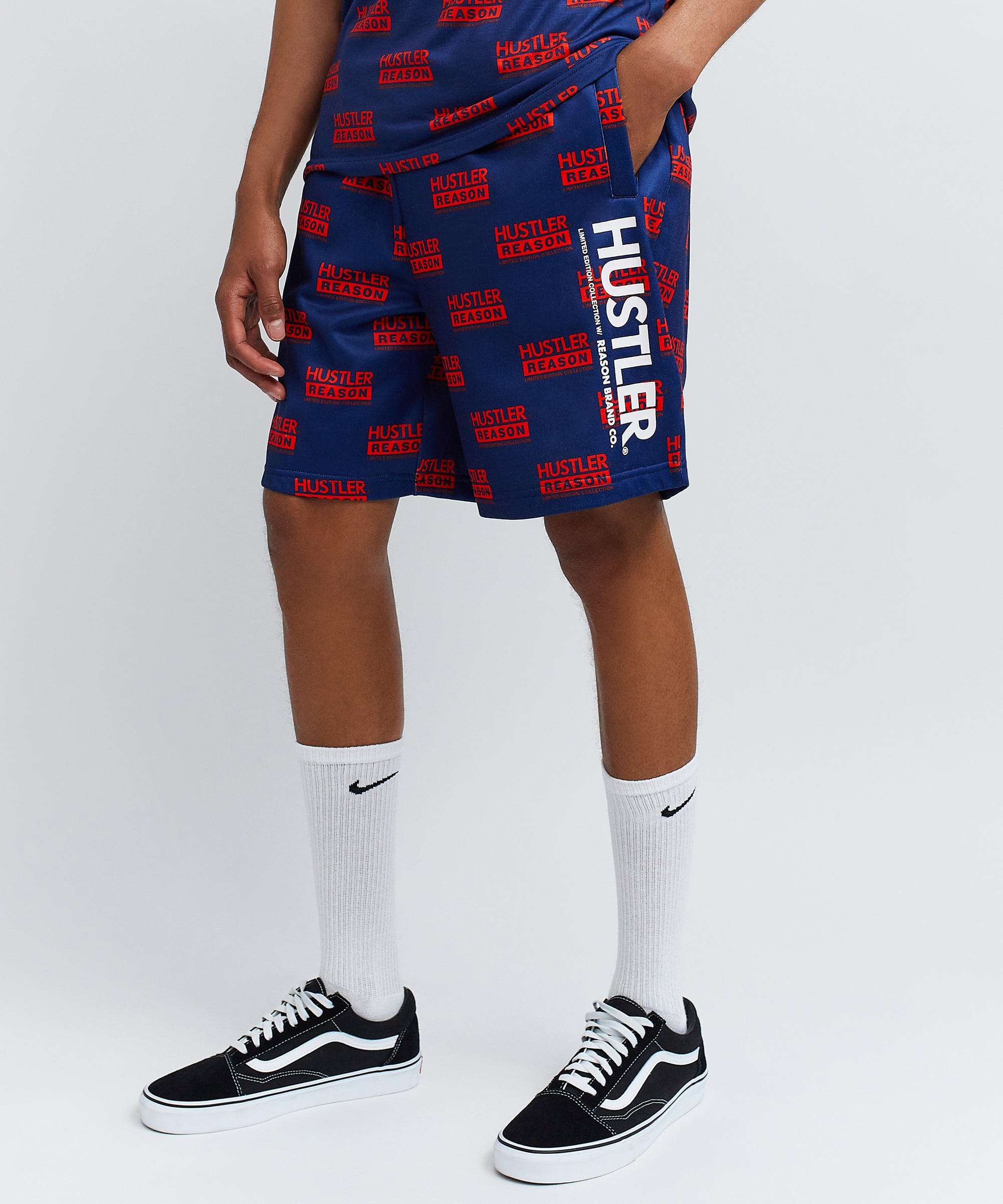 Hustler Logo Tee And Shorts Set
