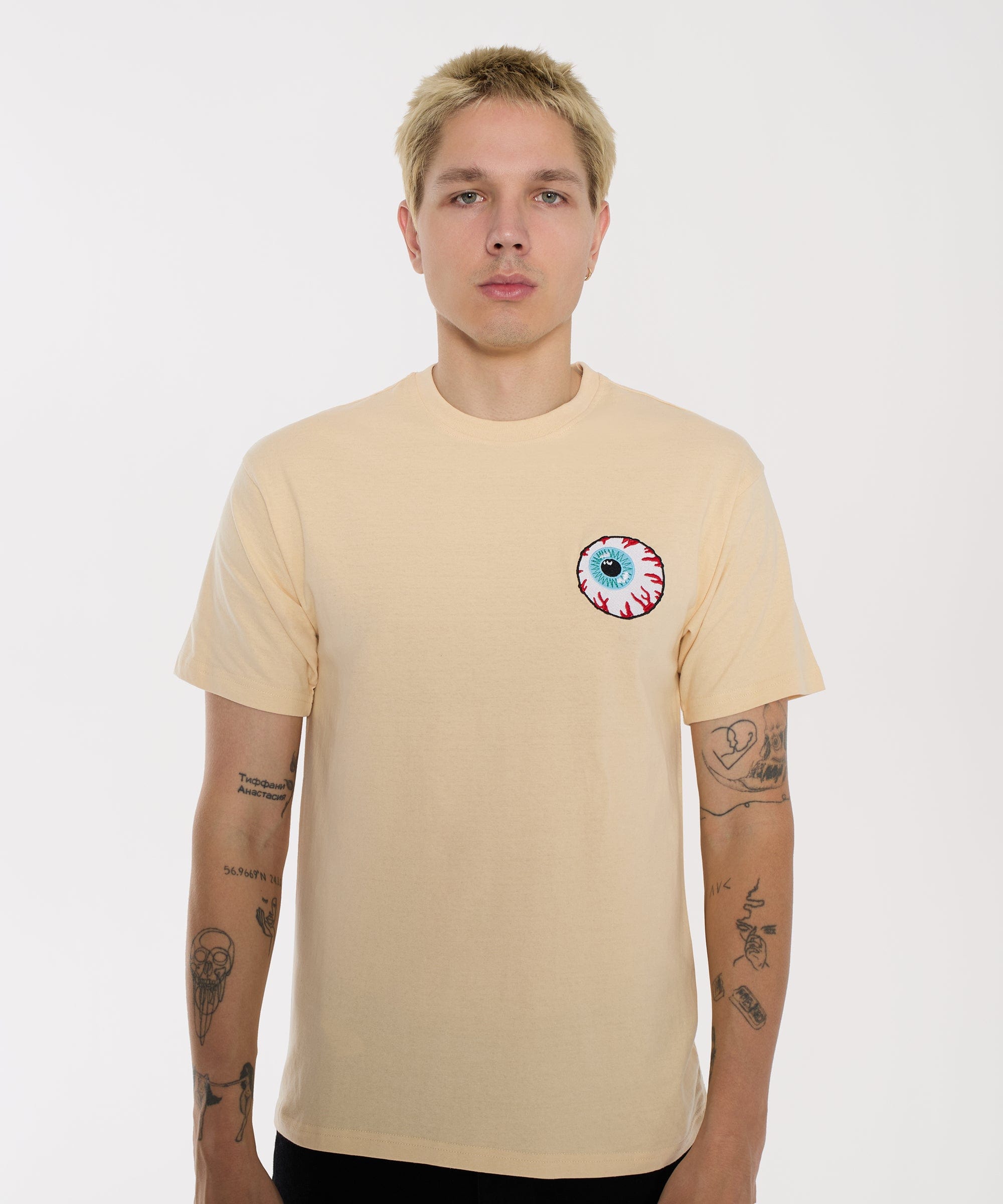 Mishka Embroidered Keep Watch Short Sleeve Tee - Khaki