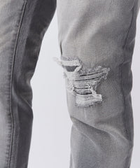 Rip and Repair Denim Jeans - Grey
