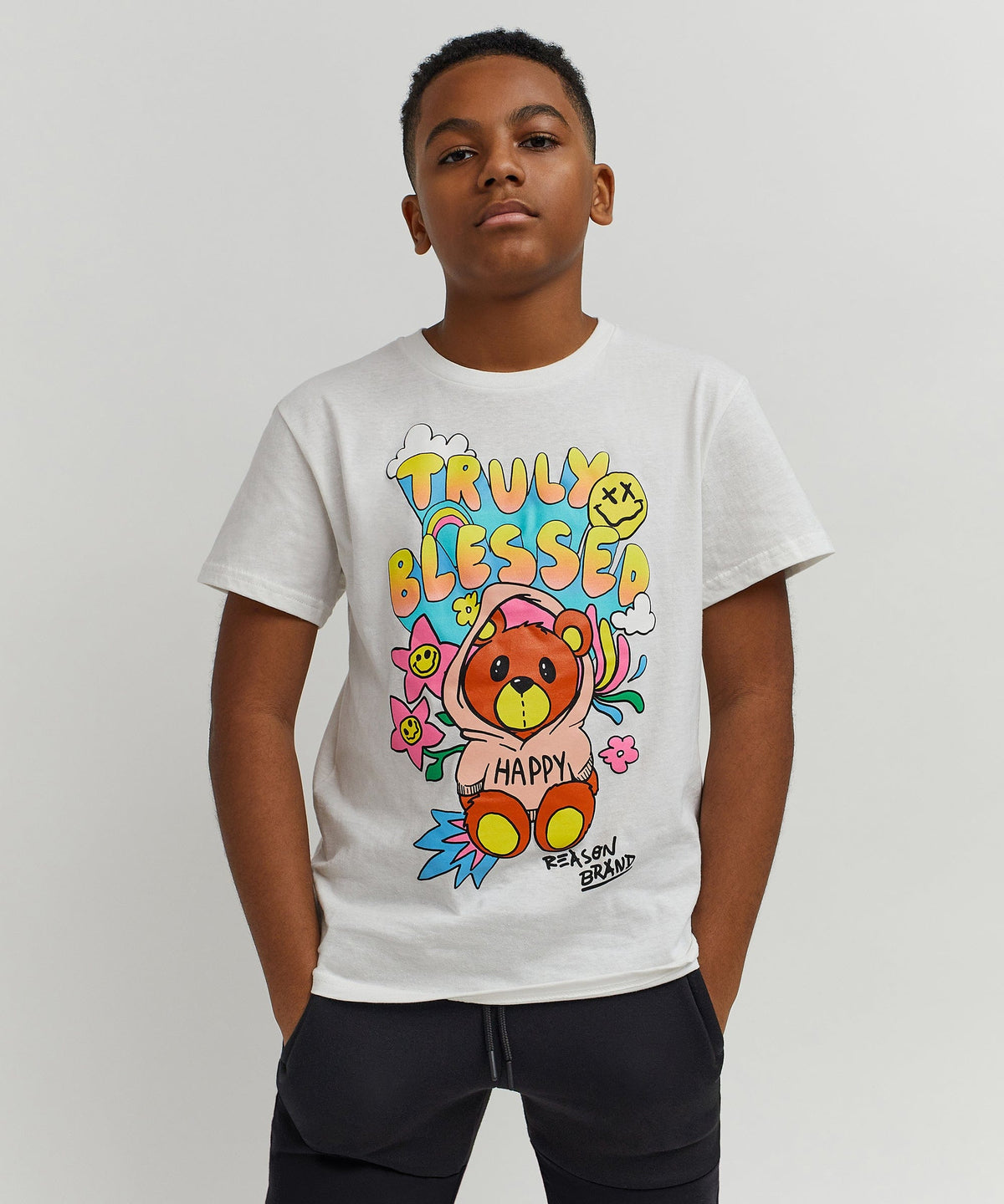 Kids Money Bear Truly Blessed Tee - White