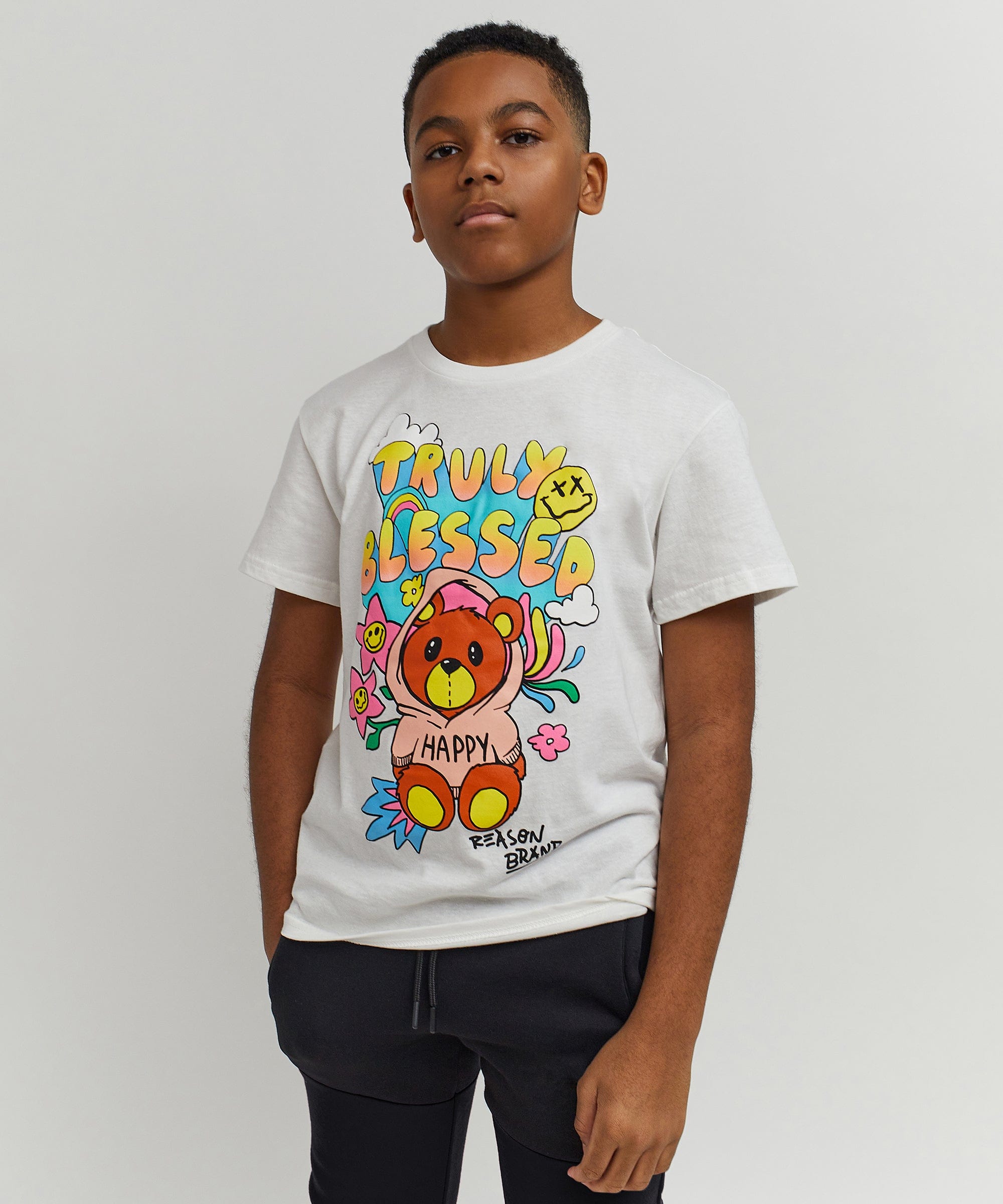 Kids Money Bear Truly Blessed Tee - White