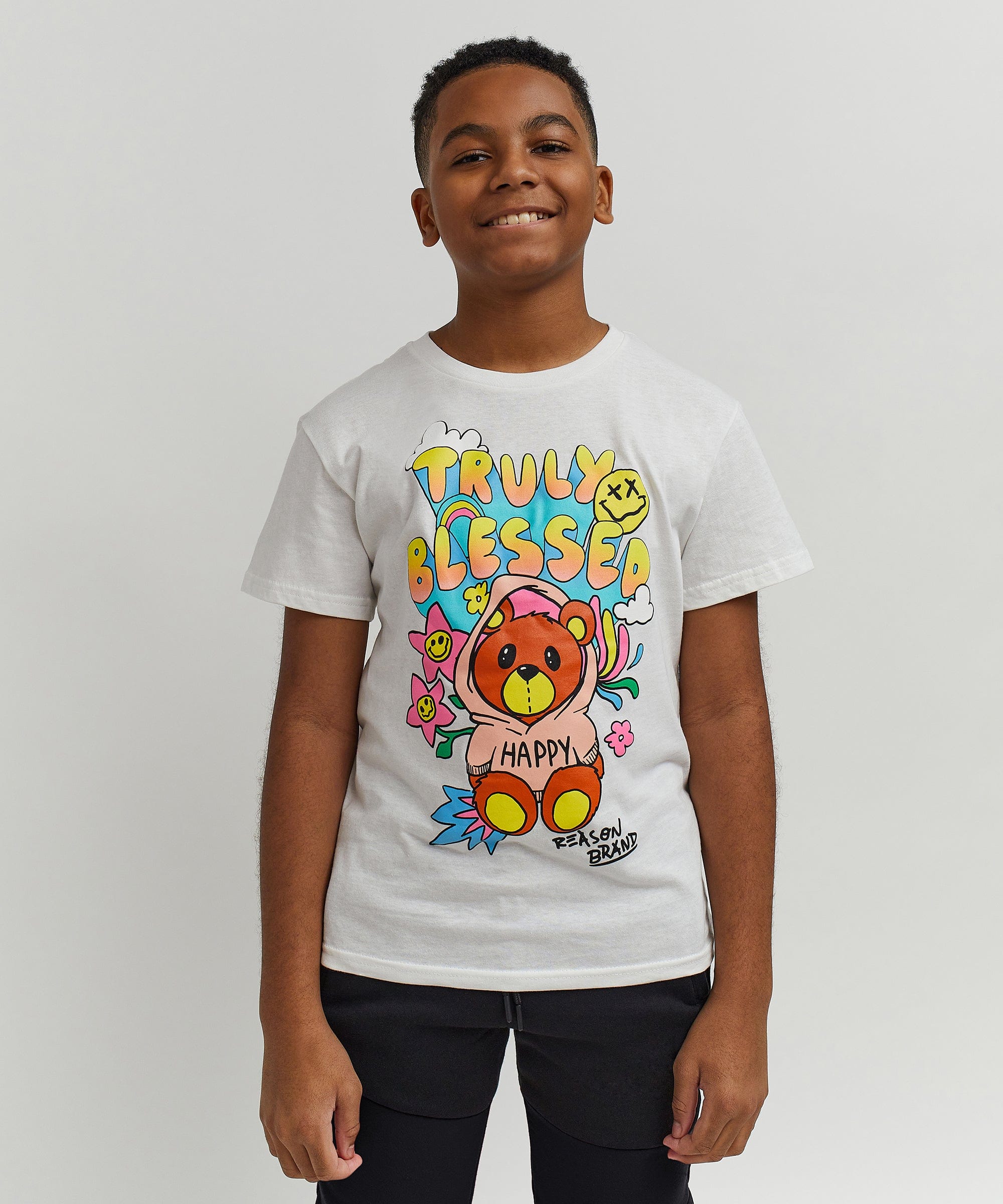 Kids Money Bear Truly Blessed Tee - White
