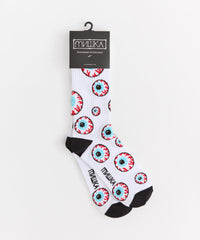 Mishka Knit Socks - White