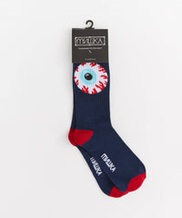 Mishka Logo Socks - Navy Blue and Red