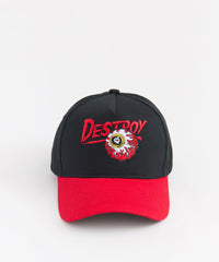 Mishka Embroidered Destroy Cap - Black