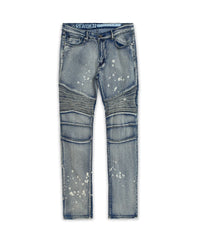 Plus Size Touch Up Paint Splatter Moto Jeans