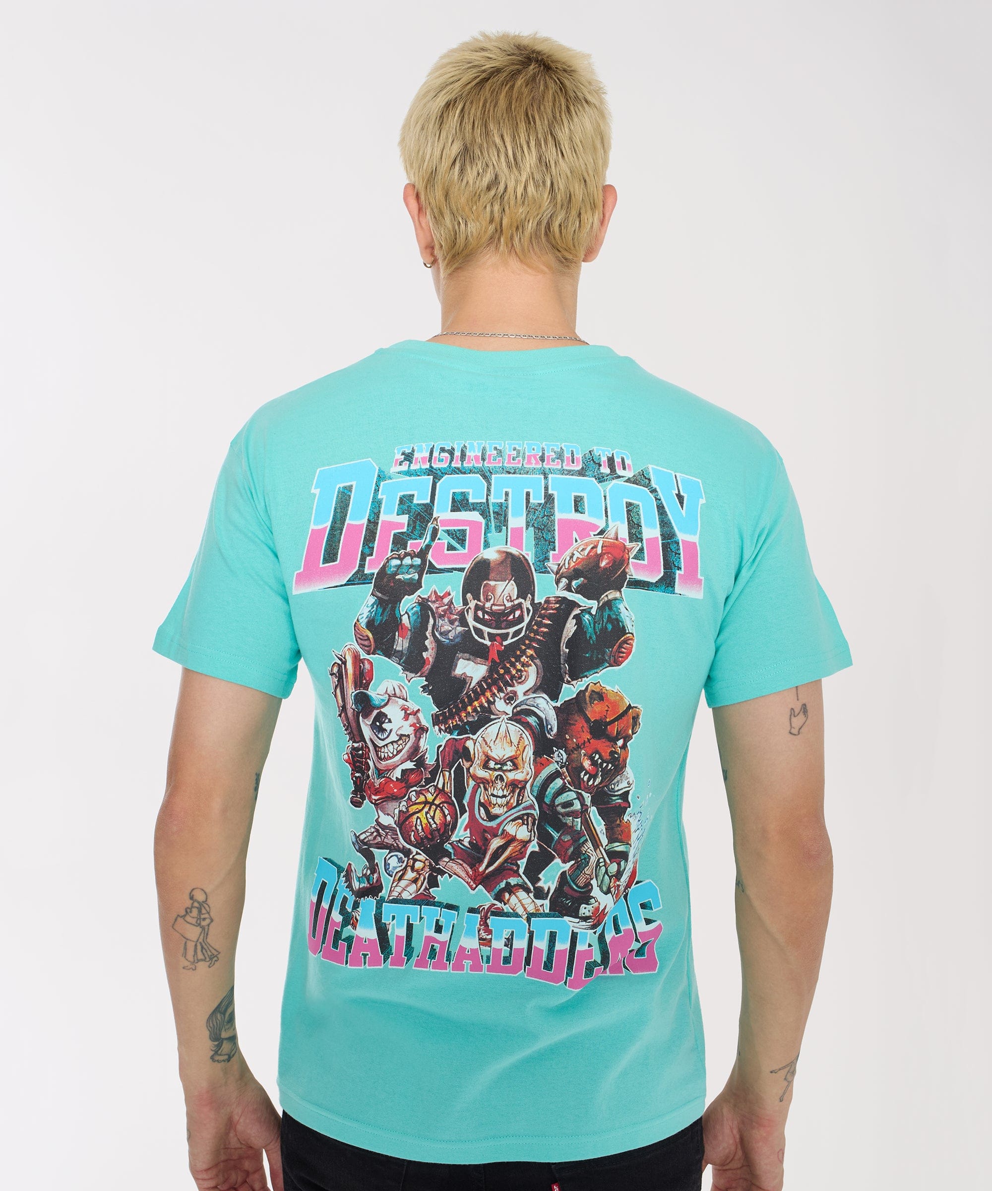 Mishka Death Adders Embroidered Short Sleeve Tee - Light Blue