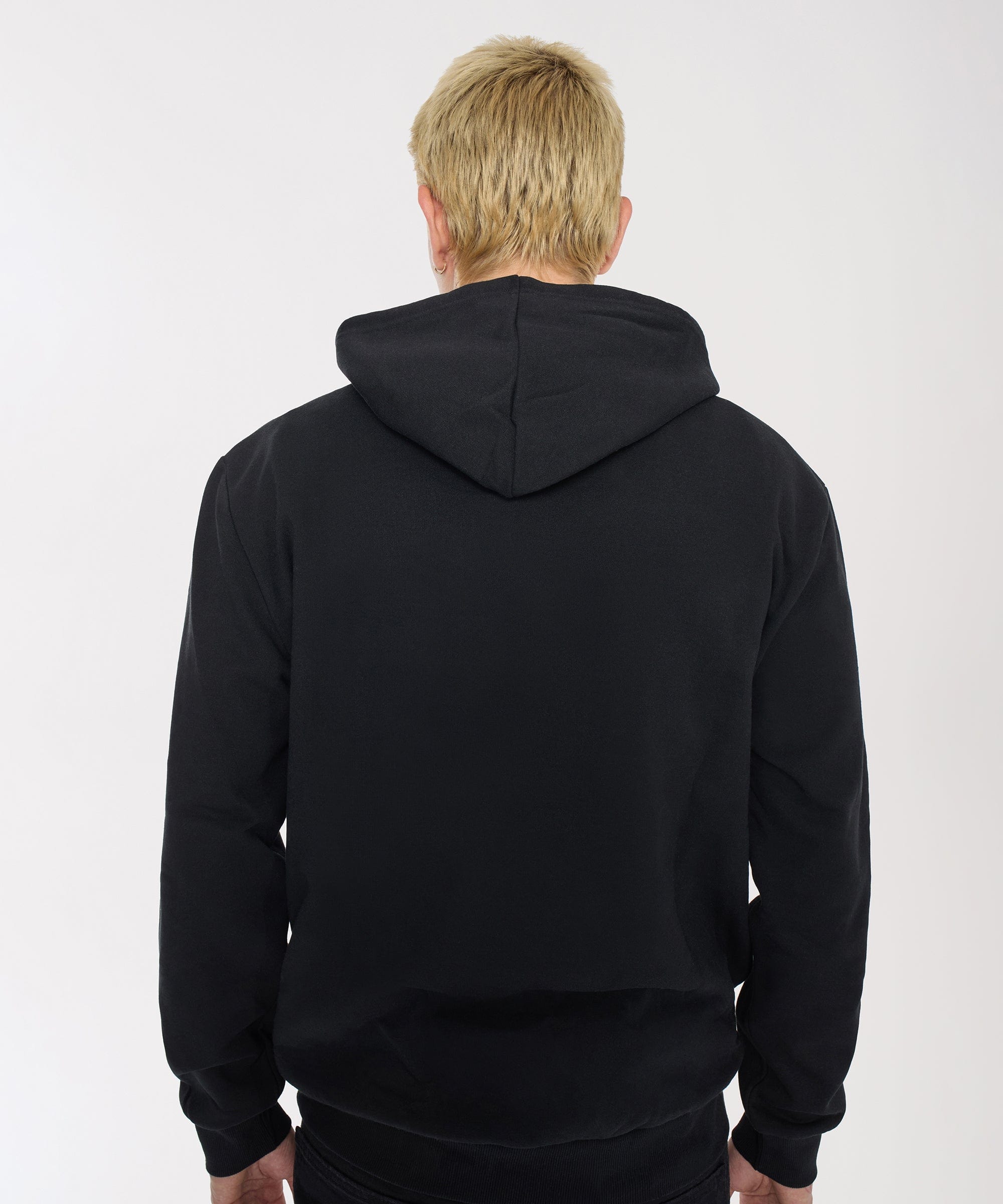 Mishka Graphic Print Embroidered Hoodie - Black