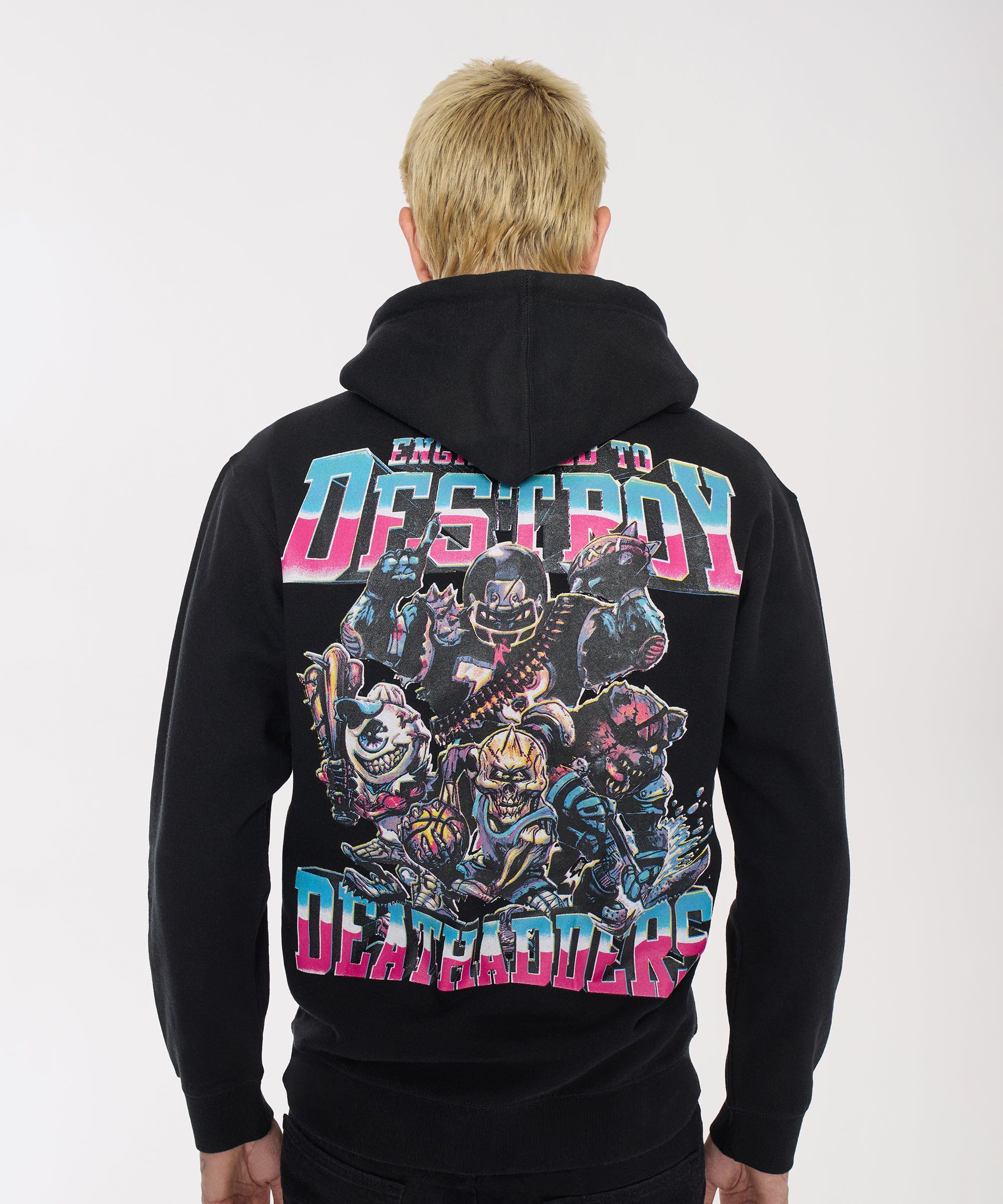 Mishka Engineered To Destroy Back Print Hoodie - Black