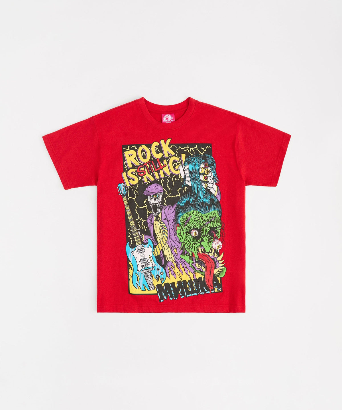 Mishka Still King Embroidered Short Sleeve Tee - Red
