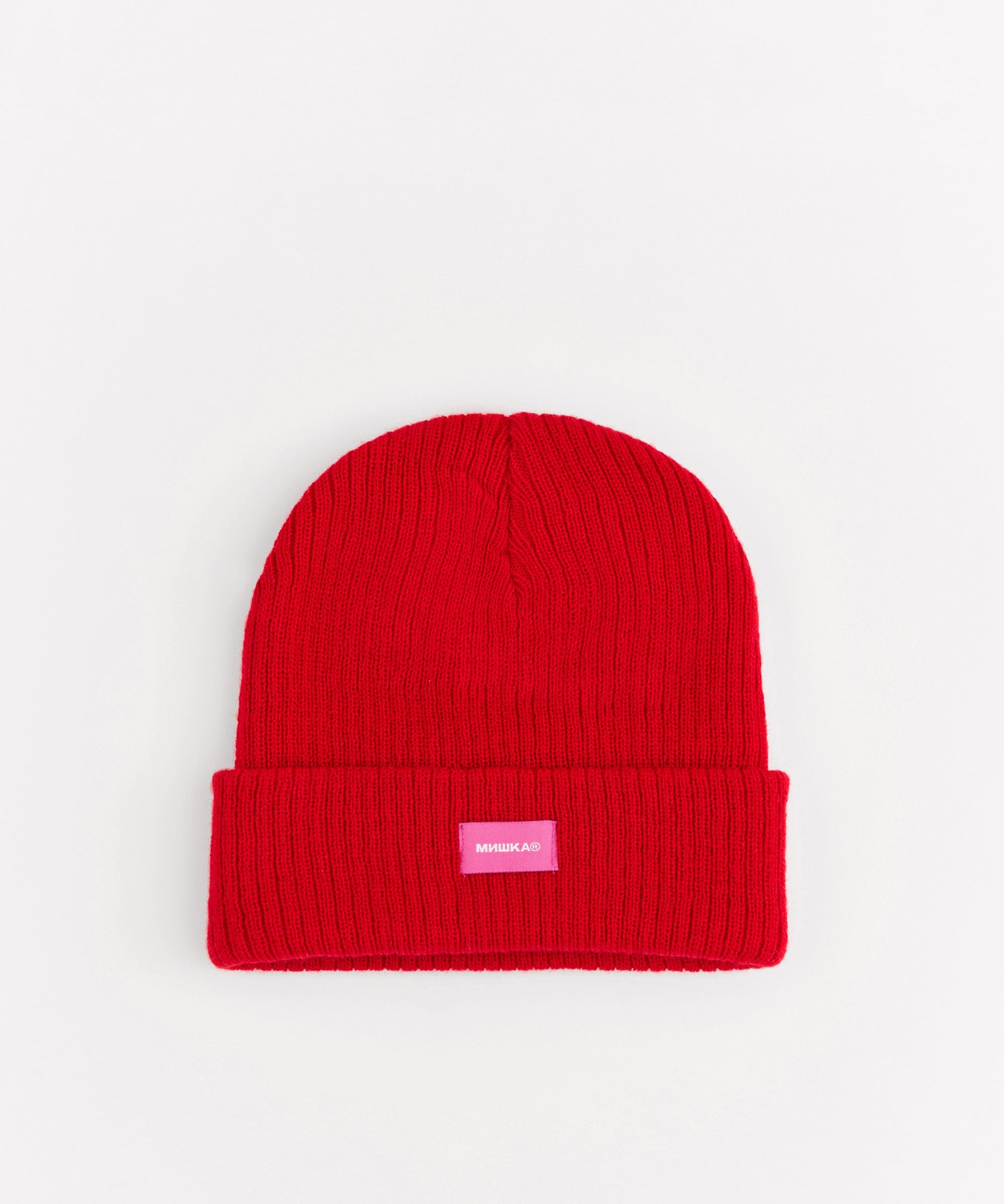 Mishka Keep Watch Embroidered Beanie - Red