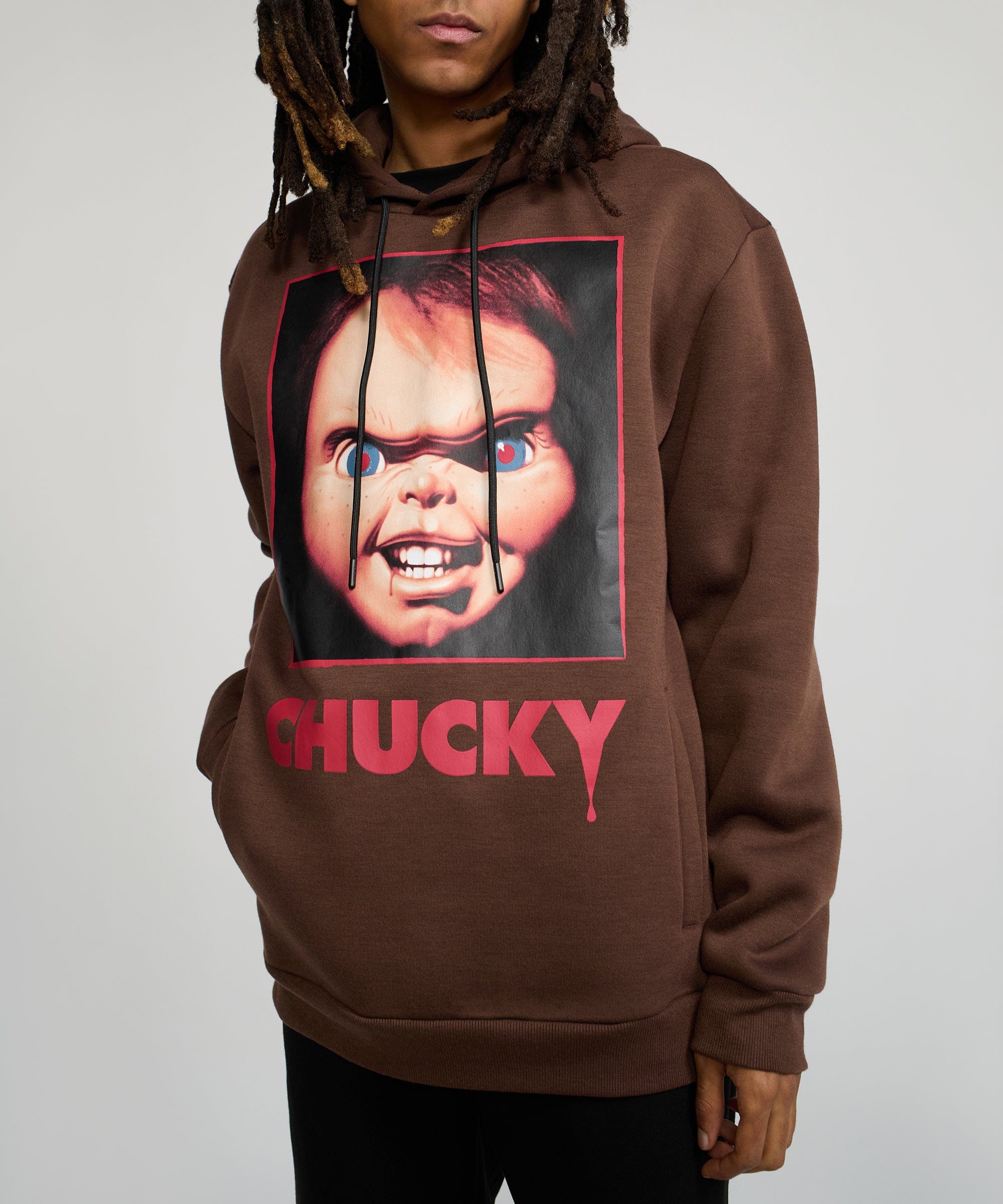 Chucky Graphic Print Hoodie - Brown